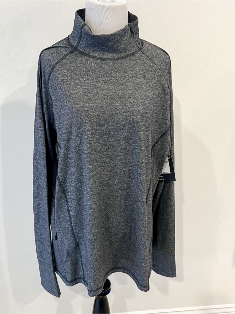 NWT Gap Fit Brushed Tech Mock Neck Jersey Shirt Womens Sz XXL